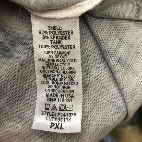 French Blue Double Layer Tank with Sheer Overlay - Picture 6 of 6